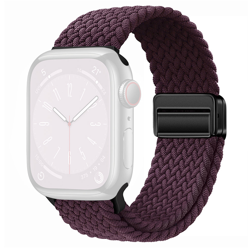 For Apple Watch Ultra 2 Ultra 49mm / Series 9 8 7 45mm / 6 5 4 SE (2022) SE (2023) SE 44mm / 3 2 1 42mm Watch Strap Nylon Wristband - Black