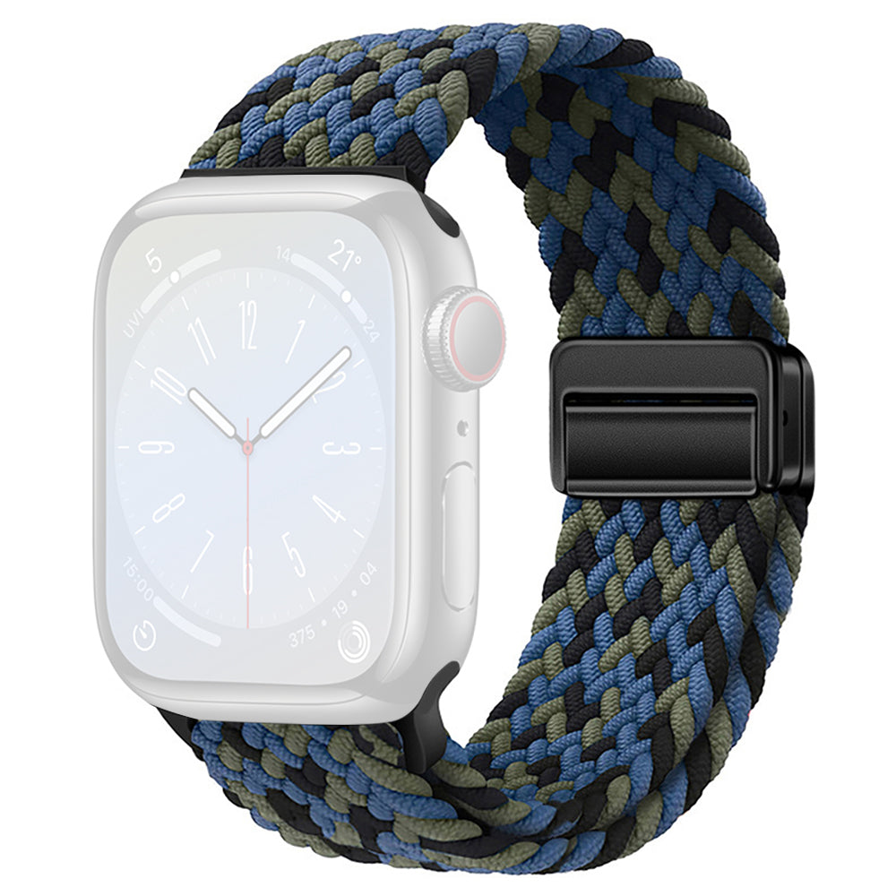 For Apple Watch Ultra 2 Ultra 49mm / Series 9 8 7 45mm / 6 5 4 SE (2022) SE (2023) SE 44mm / 3 2 1 42mm Watch Strap Nylon Wristband - Black