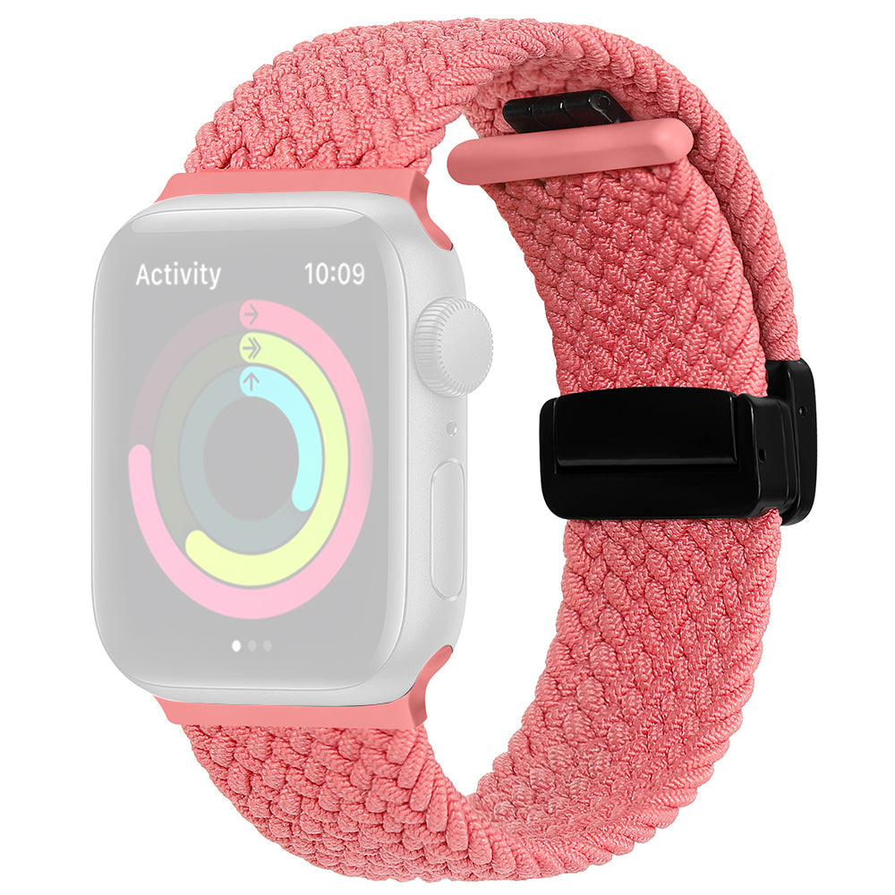 For Apple Watch Ultra 2 Ultra 49mm / Series 9 8 7 45mm / 6 5 4 SE (2022) SE (2023) SE 44mm / 3 2 1 42mm Watch Strap Nylon Wristband - Black