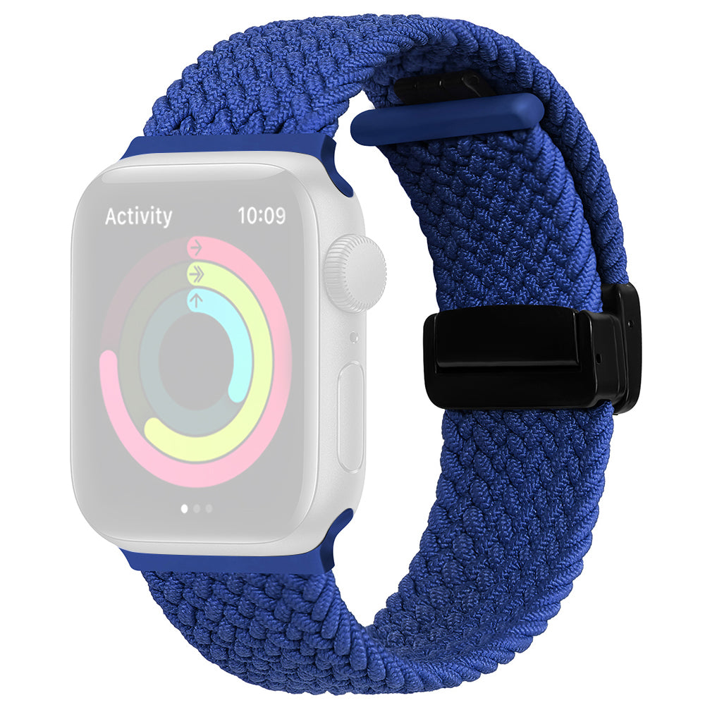 For Apple Watch Ultra 2 Ultra 49mm / Series 9 8 7 45mm / 6 5 4 SE (2022) SE (2023) SE 44mm / 3 2 1 42mm Watch Strap Nylon Wristband - Black