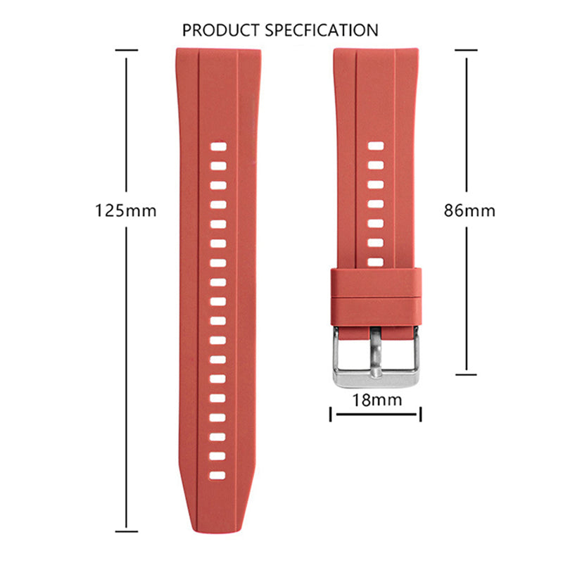For Huawei Watch GT 4 41mm / Garmin Venu 3S 18mm Watch Strap Silicone Band Replacement - Dark Yellow