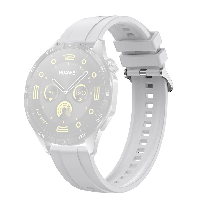 For Huawei Watch GT 4 41mm / Garmin Venu 3S 18mm Watch Strap Silicone Band Replacement - Dark Yellow