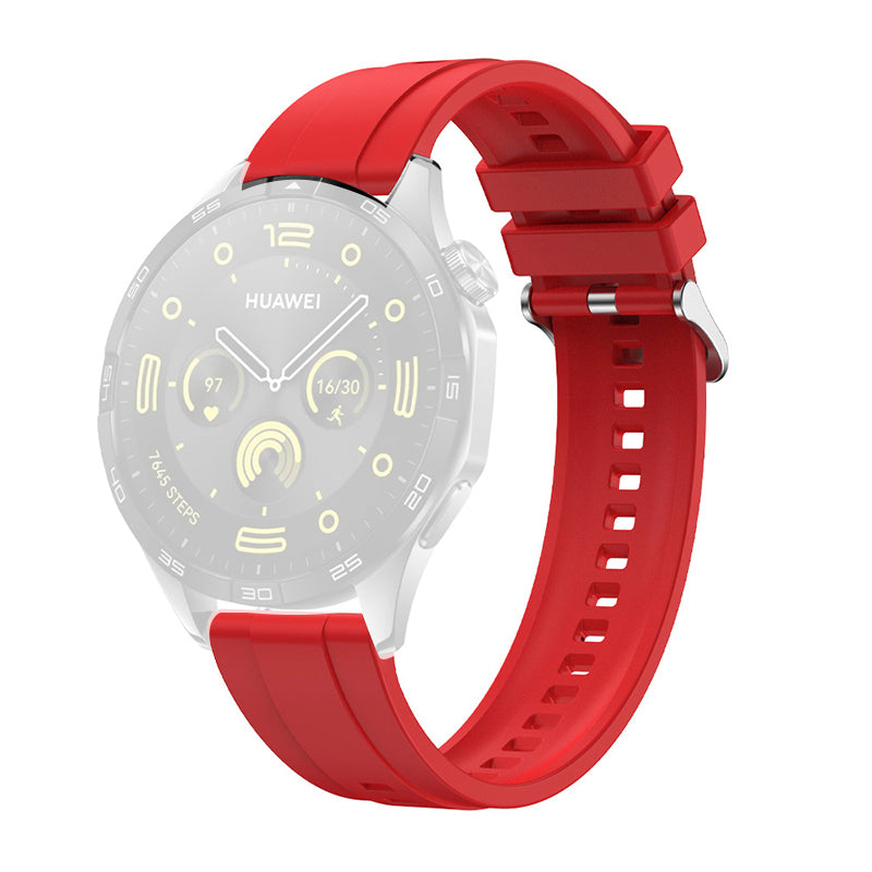 For Huawei Watch GT 4 41mm / Garmin Venu 3S 18mm Watch Strap Silicone Band Replacement - Dark Yellow