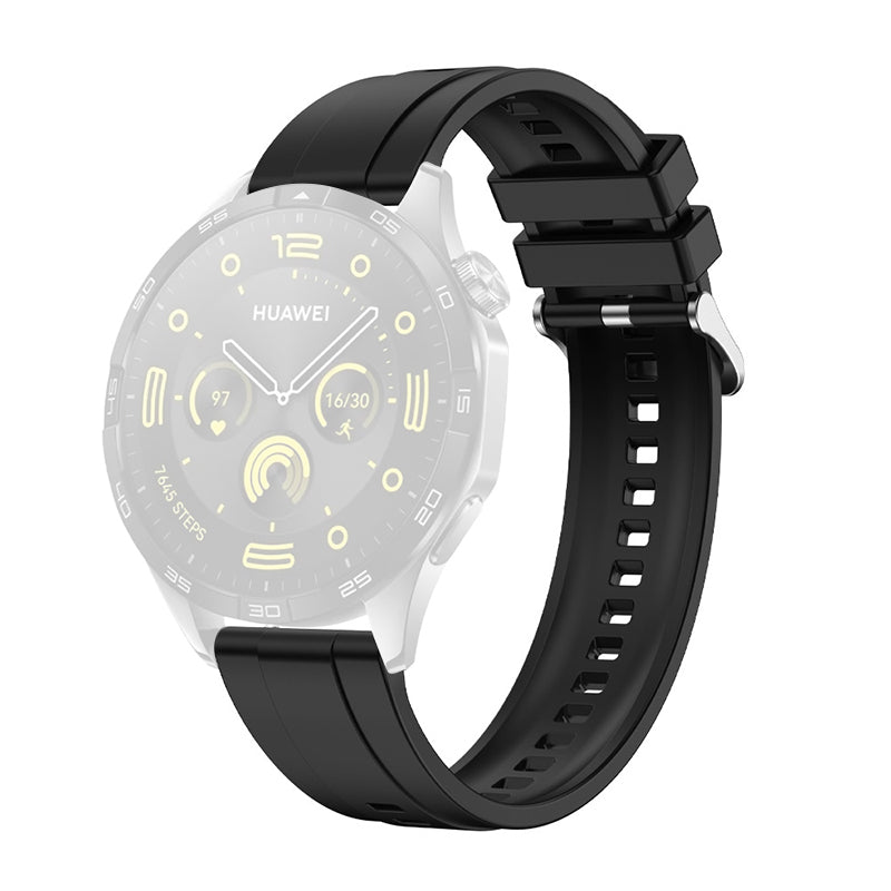 For Huawei Watch GT 4 41mm / Garmin Venu 3S 18mm Watch Strap Silicone Band Replacement - Dark Yellow