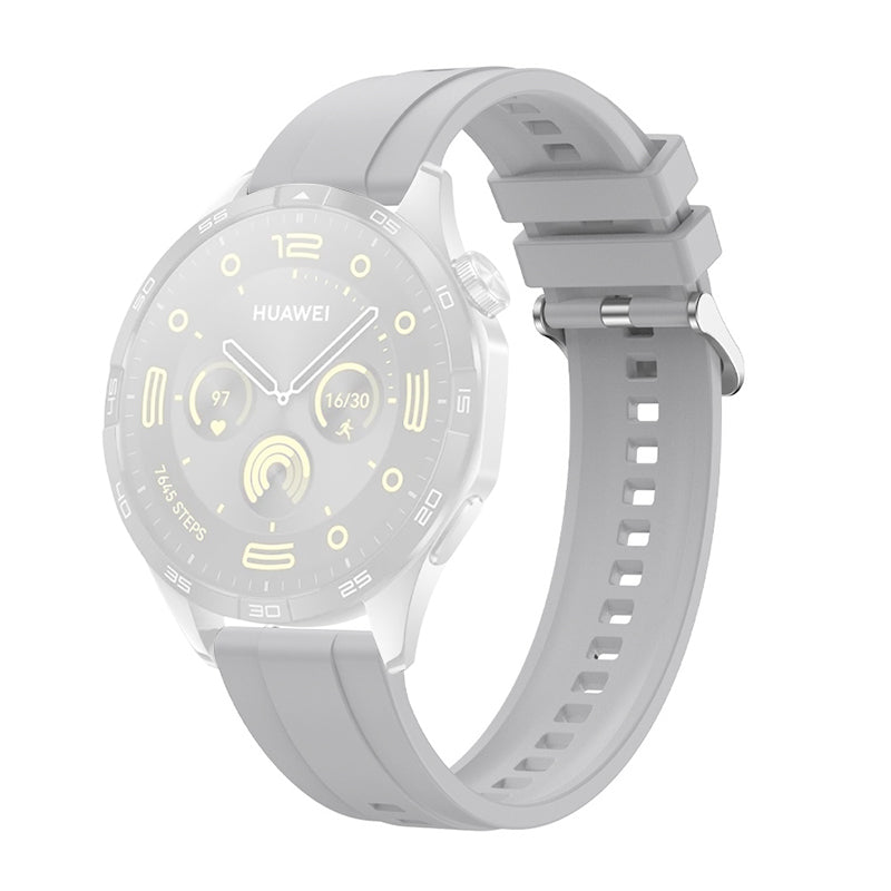 For Huawei Watch GT 4 41mm / Garmin Venu 3S 18mm Watch Strap Silicone Band Replacement - Dark Yellow