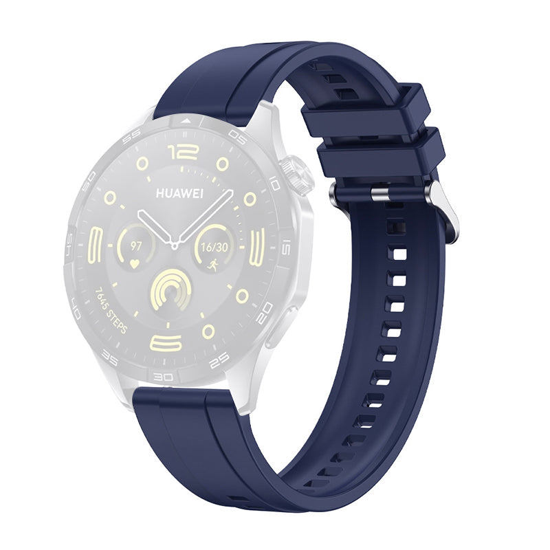 For Huawei Watch GT 4 41mm / Garmin Venu 3S 18mm Watch Strap Silicone Band Replacement - Dark Yellow