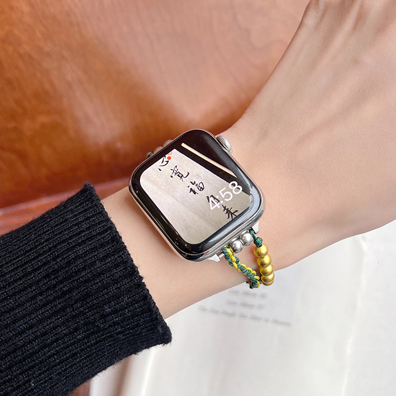 For Apple Watch Series 9 8 7 41mm / 6 5 4 SE (2023) SE (2022) SE 40mm / 3 2 1 38mm Drawstring Watch Bracelet Band - Blue Single Rope
