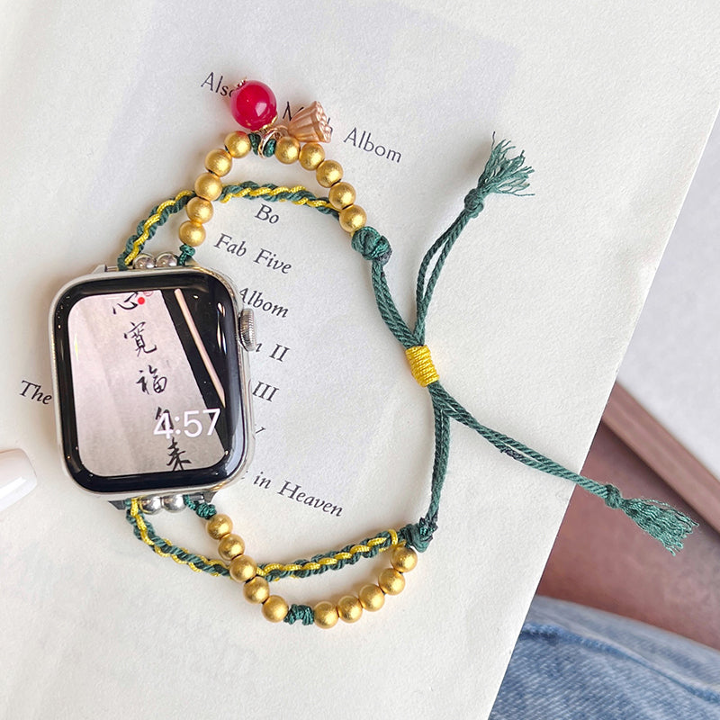 For Apple Watch Series 9 8 7 41mm / 6 5 4 SE (2023) SE (2022) SE 40mm / 3 2 1 38mm Drawstring Watch Bracelet Band - Blue Single Rope