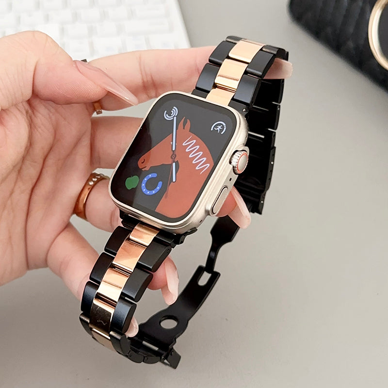 For Apple Watch Ultra 2 Ultra 49mm / Series 9 8 7 45mm / SE (2023) SE (2022) SE 6 5 4 44mm / 3 2 1 42mm Watch Strap 3-Bead - Silver