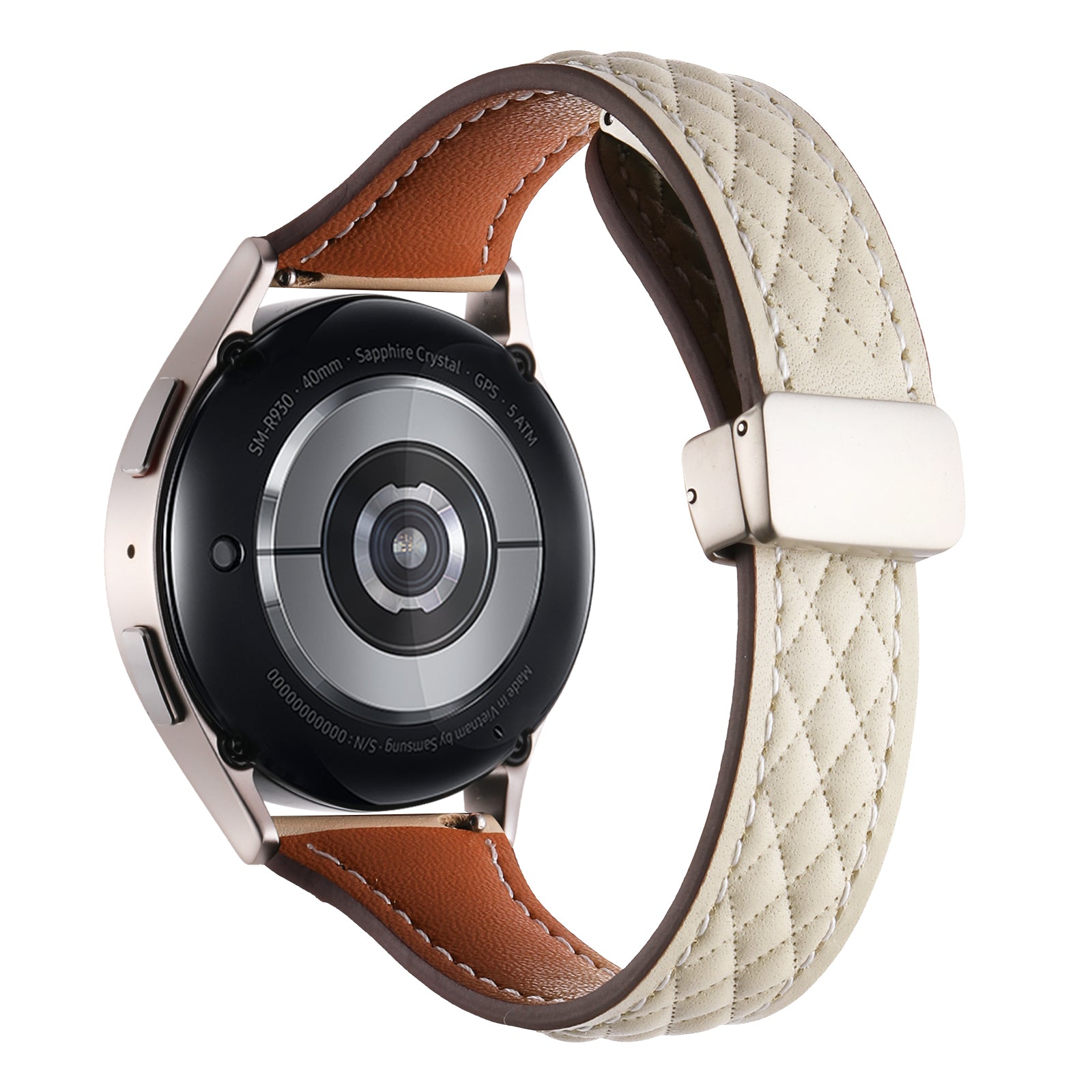 For Samsung Galaxy Watch3 45mm / Huawei Watch GT 4 46mm Watch Band 22mm Genuine Cow Leather Strap - Blue