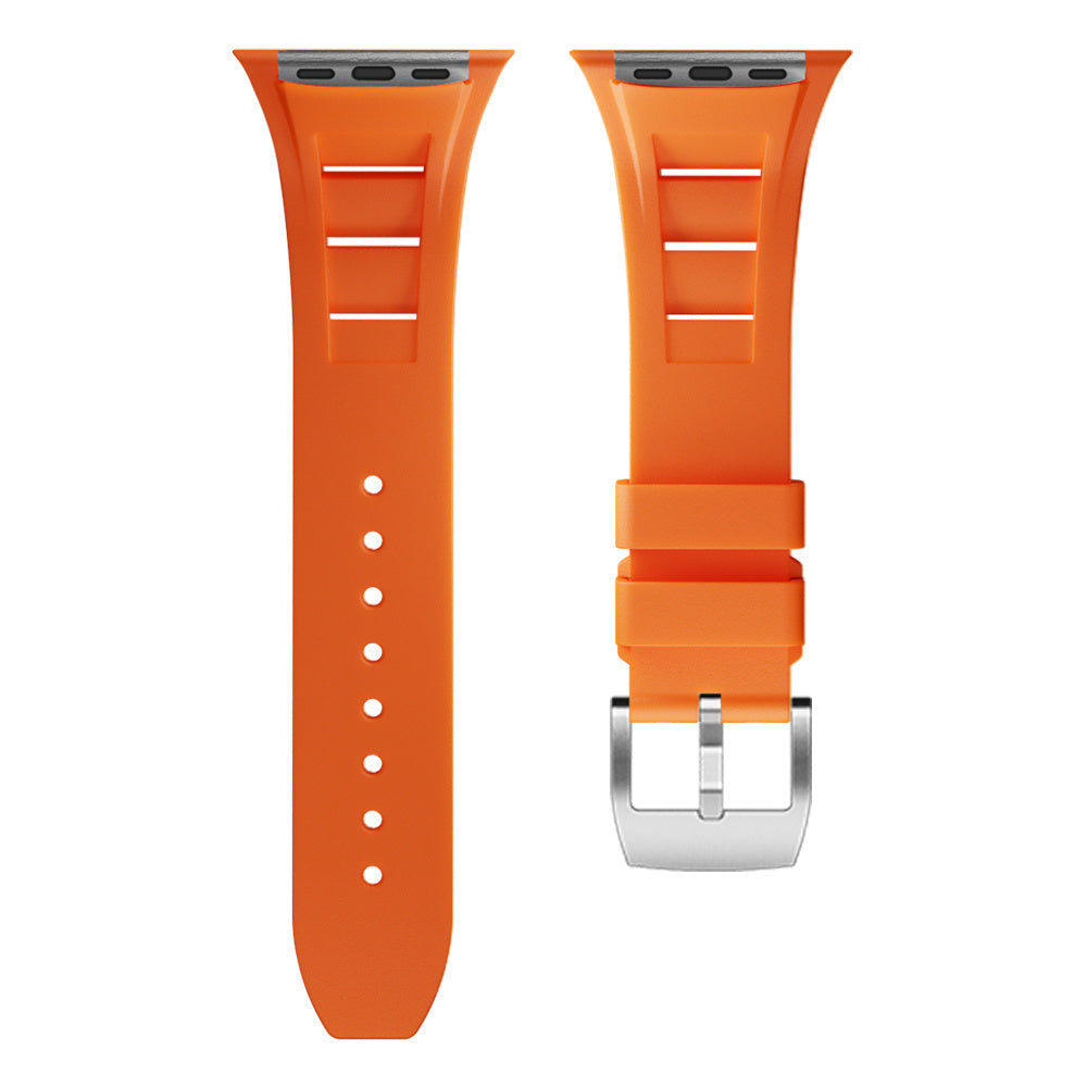 For Apple Watch Ultra 2 Ultra 49mm / Series 9 8 7 45mm / 6 5 4 SE (2022) SE (2023) SE 44mm / 3 2 1 42mm Silicone Watch Band - Black