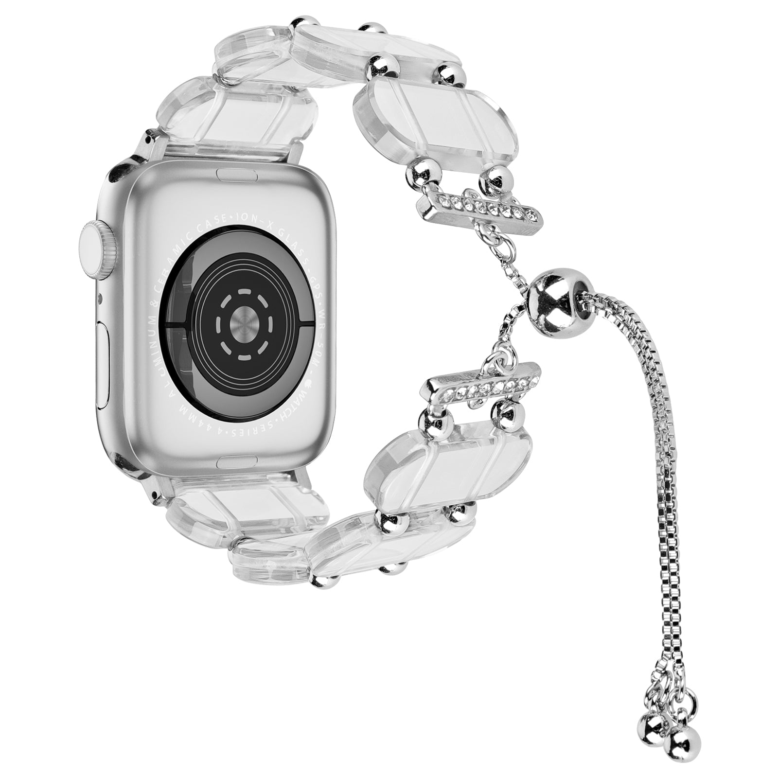 For Apple Watch Series 9 8 7 41mm / 6 5 4 SE (2022) SE (2023) SE 40mm / 3 2 1 38mm Watch Strap Resin Bracelet - Transparent Blue