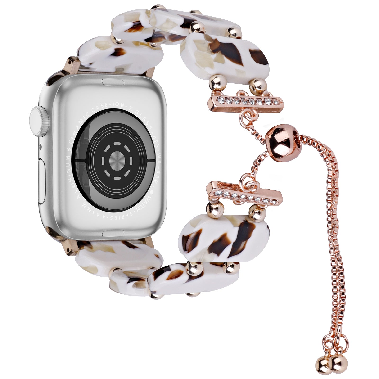 For Apple Watch Series 9 8 7 41mm / 6 5 4 SE (2022) SE (2023) SE 40mm / 3 2 1 38mm Watch Strap Resin Bracelet - Transparent Blue