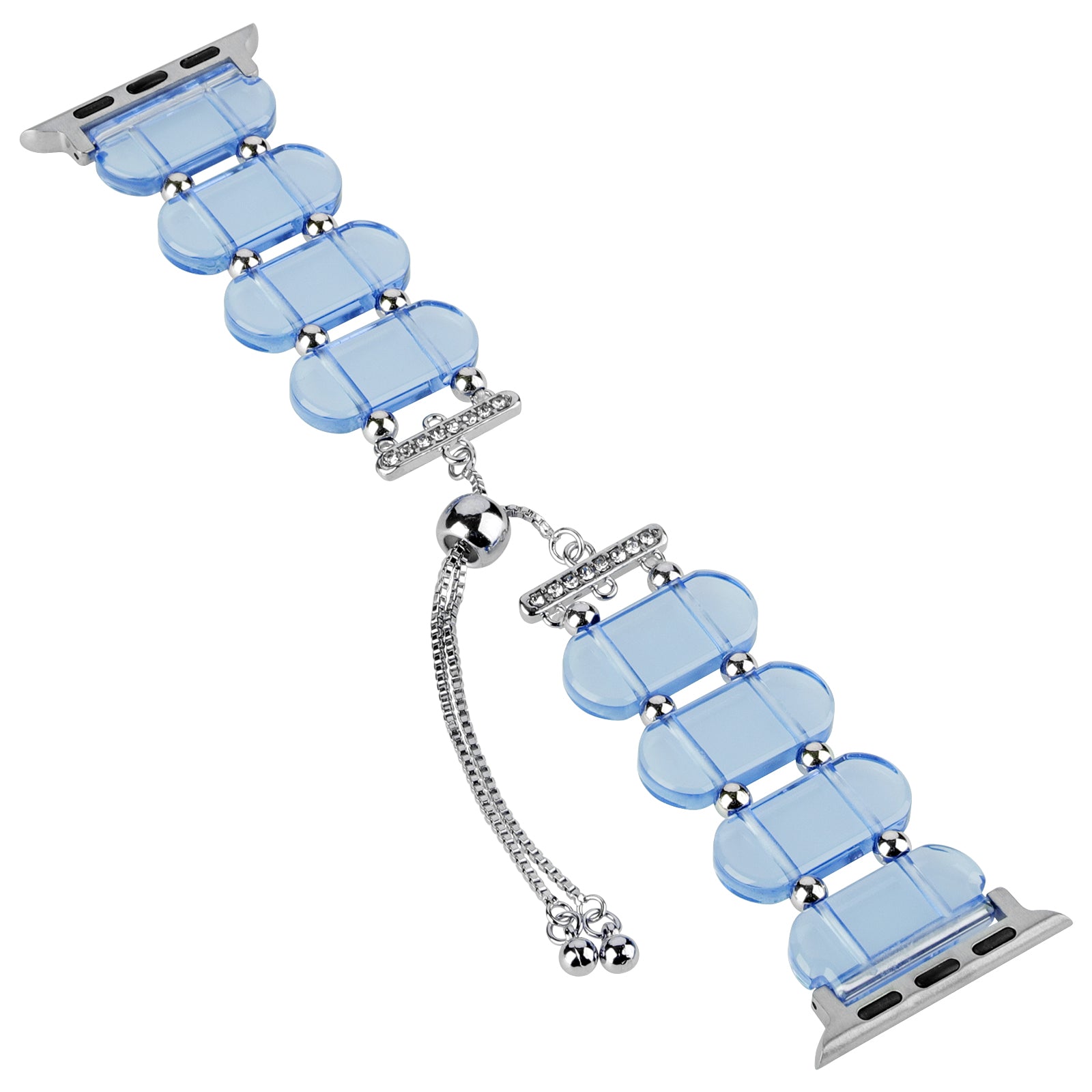 For Apple Watch Ultra 2 Ultra 49mm / Series 9 8 7 45mm / 6 5 4 SE (2022) SE (2023) SE 44mm / 3 2 1 42mm Resin Watch Band - Transparent Blue