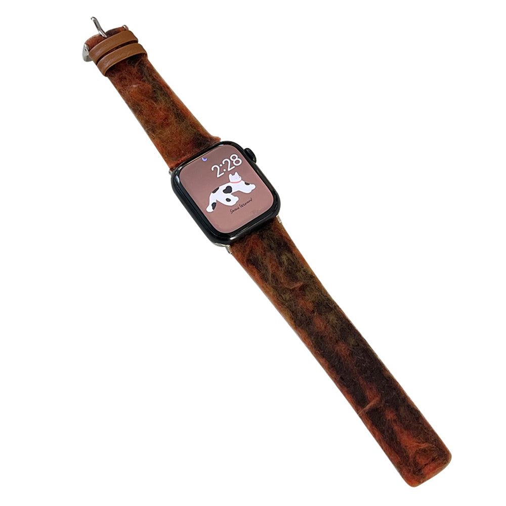 For Apple Watch Ultra 2 Ultra 49mm  /  9 8 7 45mm  /  SE (2023) SE (2022) SE 6 5 4 44mm  /  3 2 1 42mm Strap Replacement - Reddish Brown