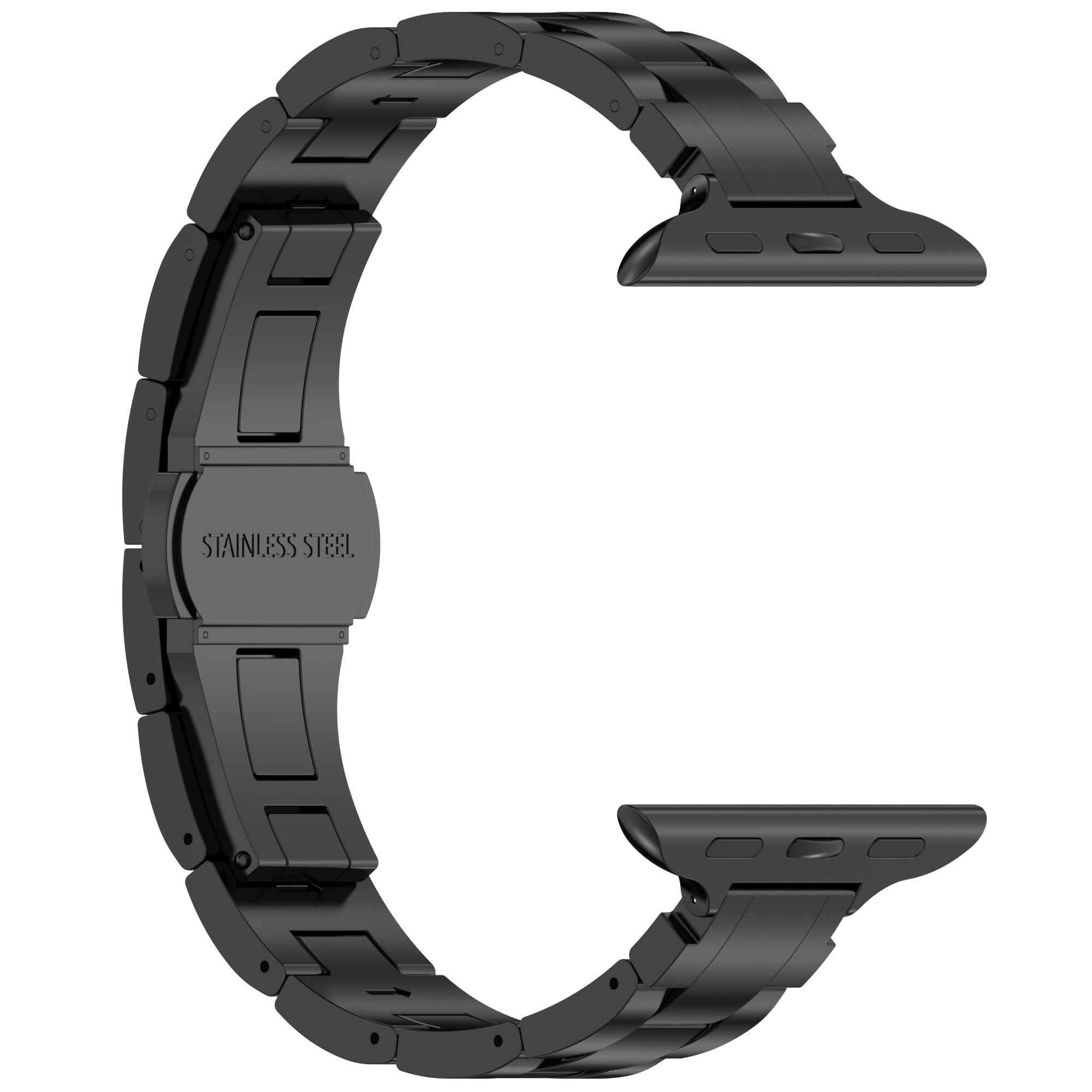 For Apple Watch 9 8 7 41mm  /  SE (2022) SE (2023) SE 6 5 4 40mm  /  3 2 1 38mm Titanium Metal Wrist Watch Band - Black
