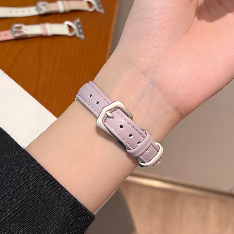 For Apple Watch Ultra 2 Ultra 49mm / Series 9 8 7 45mm / 6 5 4 SE (2023) SE (2022) SE 44mm / 3 2 1 42mm Watchband - Taro Purple White