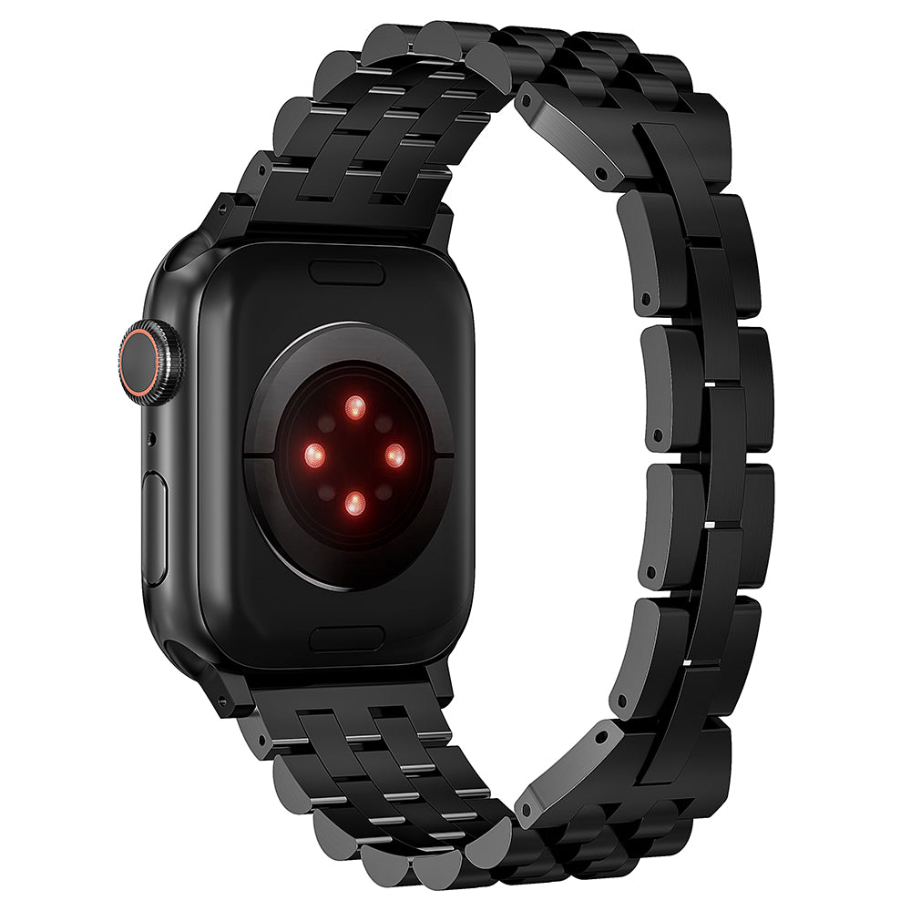 For Apple Watch Ultra 2 Ultra 49mm / 9 8 7 45mm / SE (2023) SE (2022) SE 6 5 4 44mm / 3 2 1 42mm Metal Strap Replacement - Black