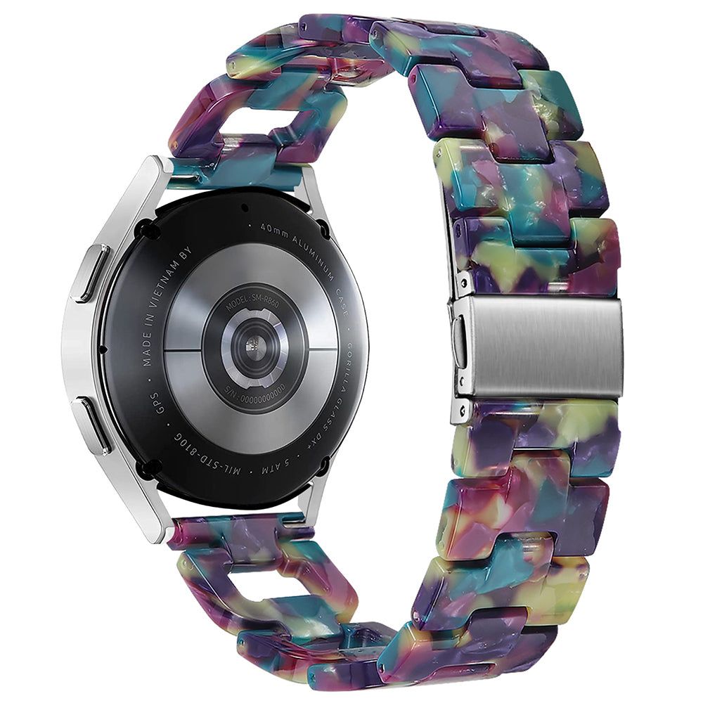 For Garmin Vivomove / Vivomove HR Watch Strap D-Shape Resin Bracelet Watchband - Rainbow