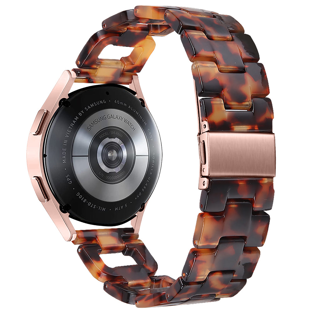 For Samsung Galaxy Watch 5 40mm / 44mm / Watch 5 Pro 45mm Smart Watch D-Shape Resin Bracelet Watchband - Rainbow