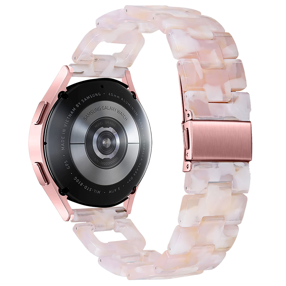 For Samsung Galaxy Watch 5 40mm / 44mm / Watch 5 Pro 45mm Smart Watch D-Shape Resin Bracelet Watchband - Rainbow