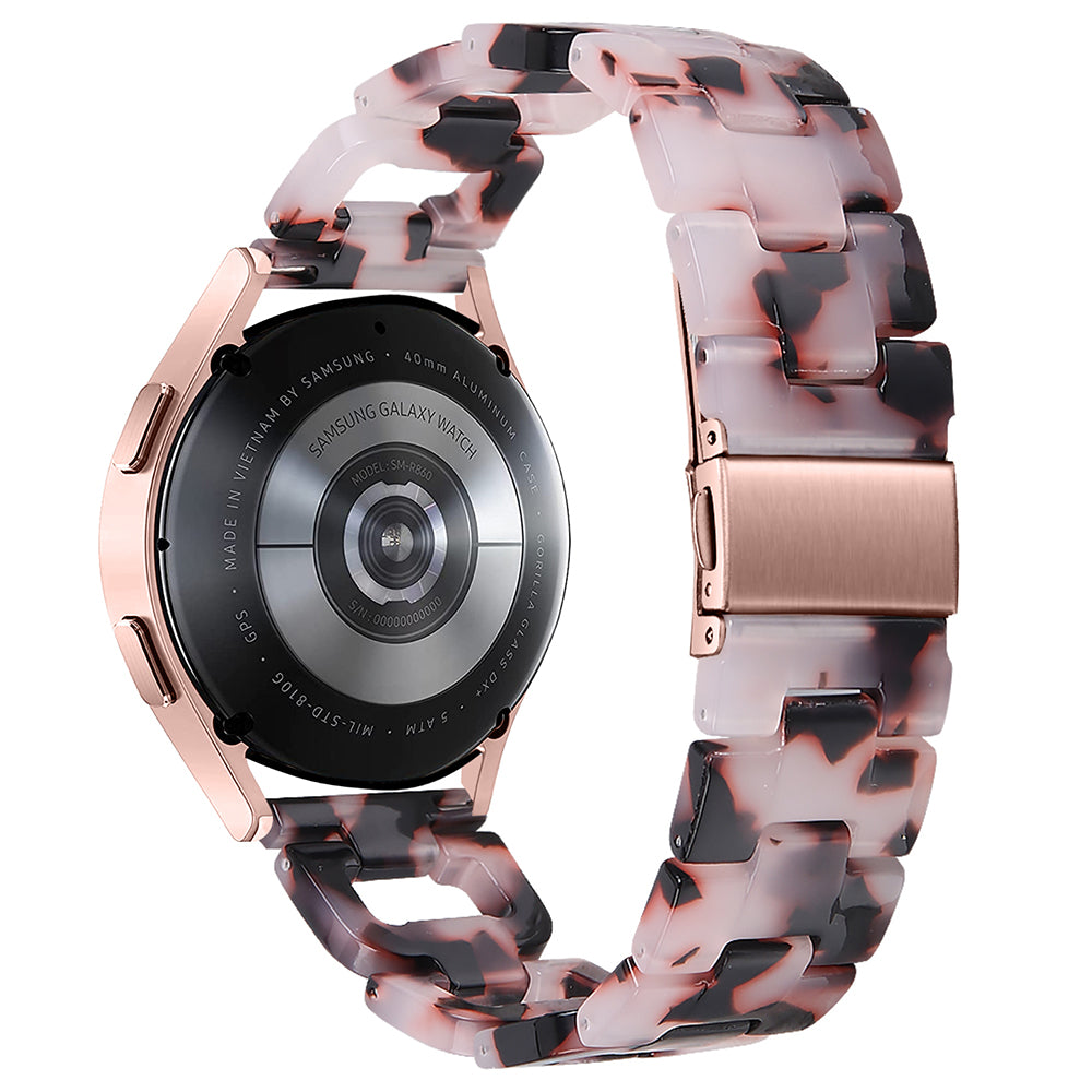 For Samsung Galaxy Watch 5 40mm / 44mm / Watch 5 Pro 45mm Smart Watch D-Shape Resin Bracelet Watchband - Rainbow