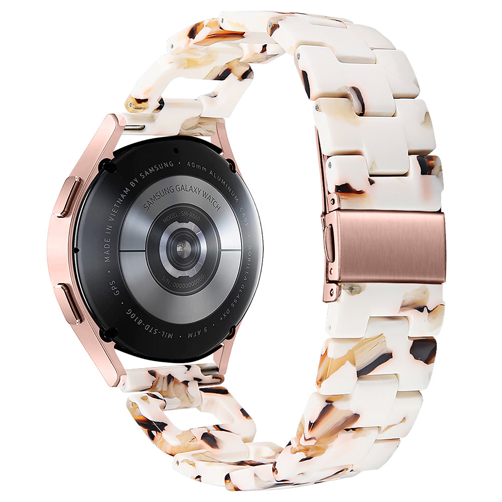 For Samsung Galaxy Watch 5 40mm / 44mm / Watch 5 Pro 45mm Smart Watch D-Shape Resin Bracelet Watchband - Rainbow