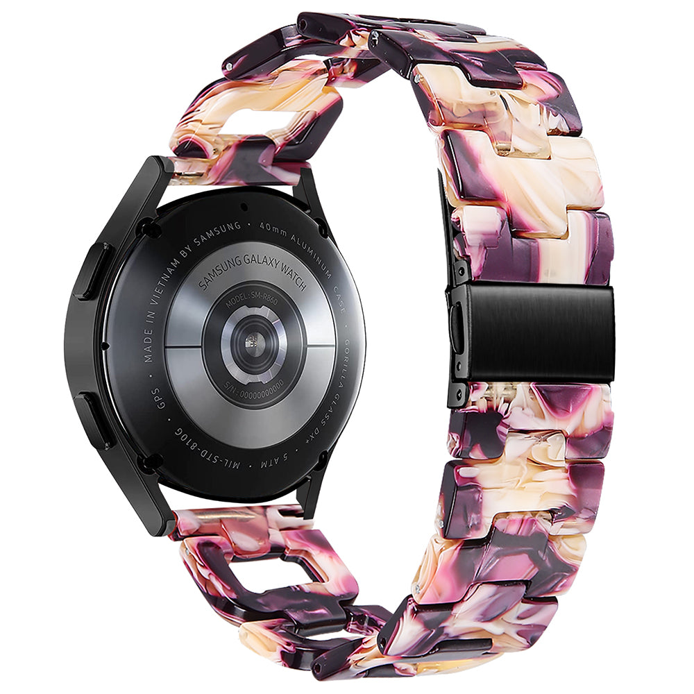 For Samsung Galaxy Watch 5 40mm / 44mm / Watch 5 Pro 45mm Smart Watch D-Shape Resin Bracelet Watchband - Rainbow
