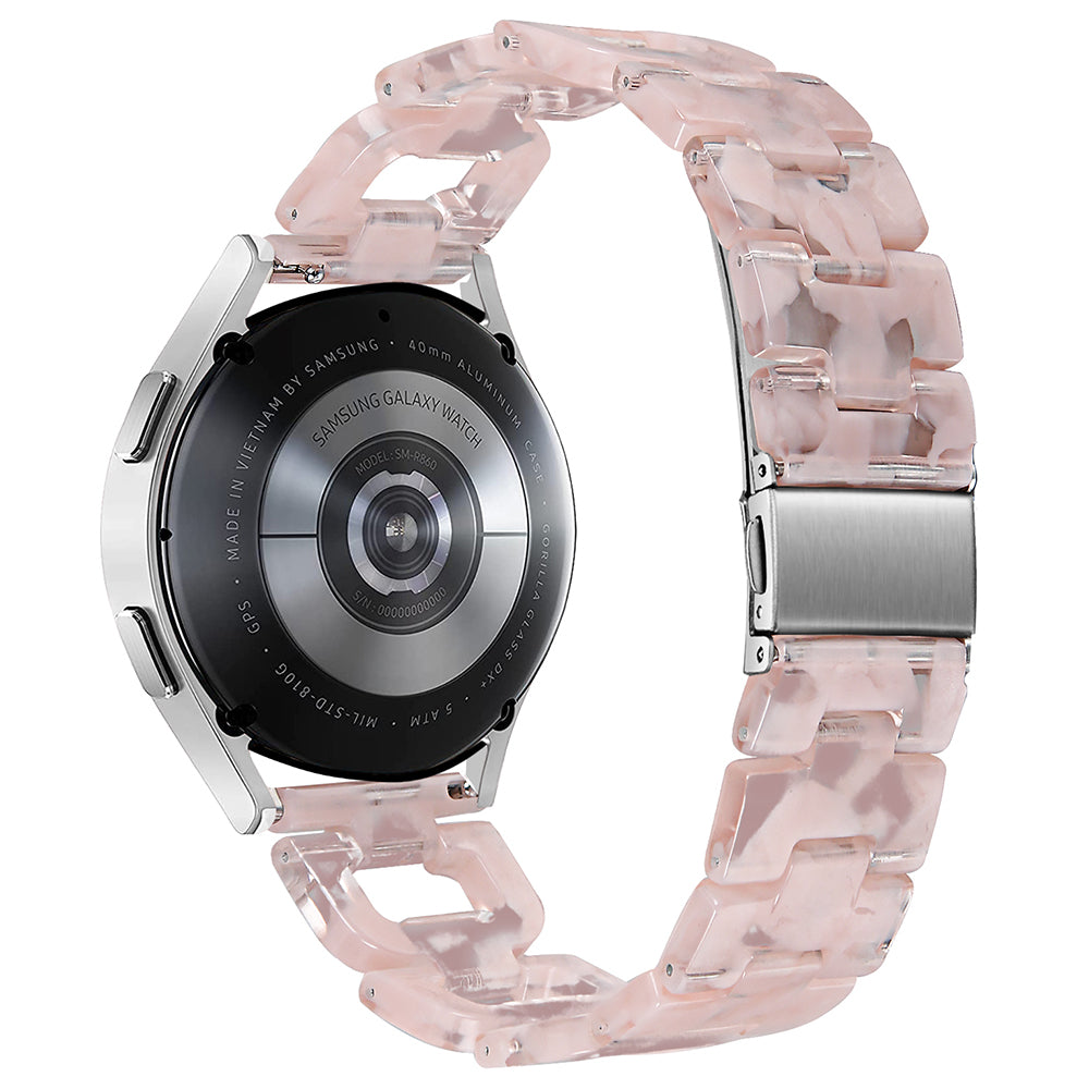 For Samsung Galaxy Watch 5 40mm / 44mm / Watch 5 Pro 45mm Smart Watch D-Shape Resin Bracelet Watchband - Rainbow