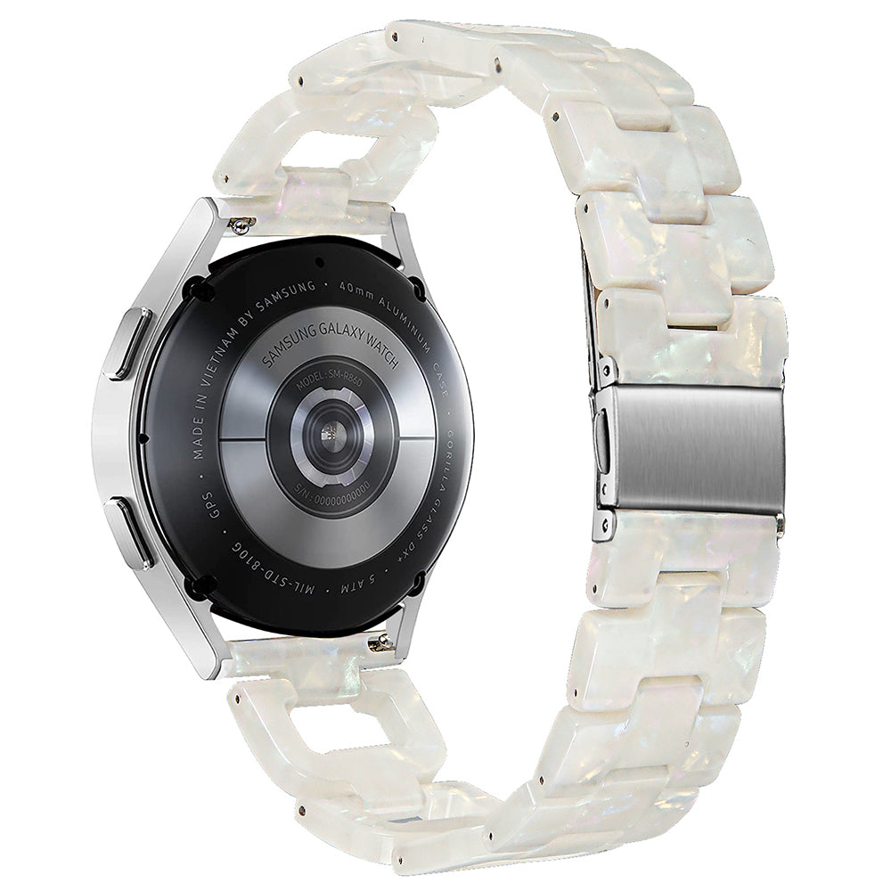 For Samsung Galaxy Watch 5 40mm / 44mm / Watch 5 Pro 45mm Smart Watch D-Shape Resin Bracelet Watchband - Rainbow