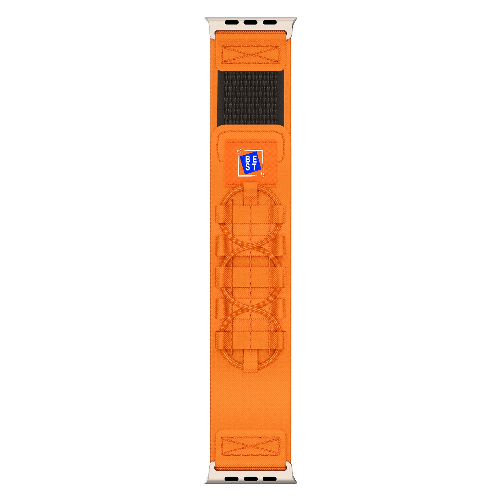 For Apple Watch Ultra 2 Ultra 49mm / Series 9 8 7 45mm / 6 5 4 SE (2023) SE (2022) SE 44mm / 3 2 1 42mm Sport Nylon Braided Watch Band - Orange