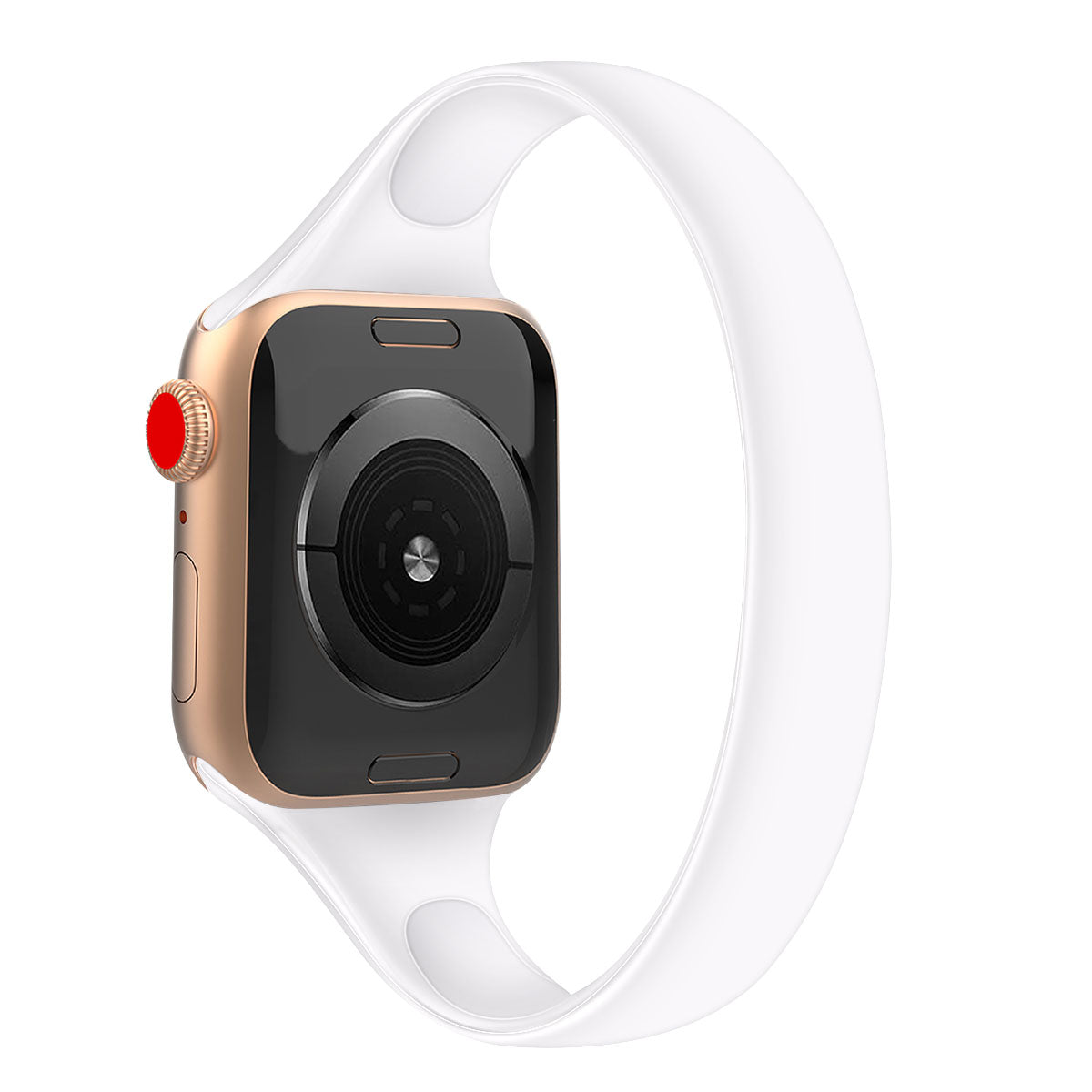 For Apple Watch Series 1 / 2 / 3 38mm / Watch Series4 / 5 / 6 / SE / SE (2022) / SE (2023) Silicone Band Strap, Size: XS - White