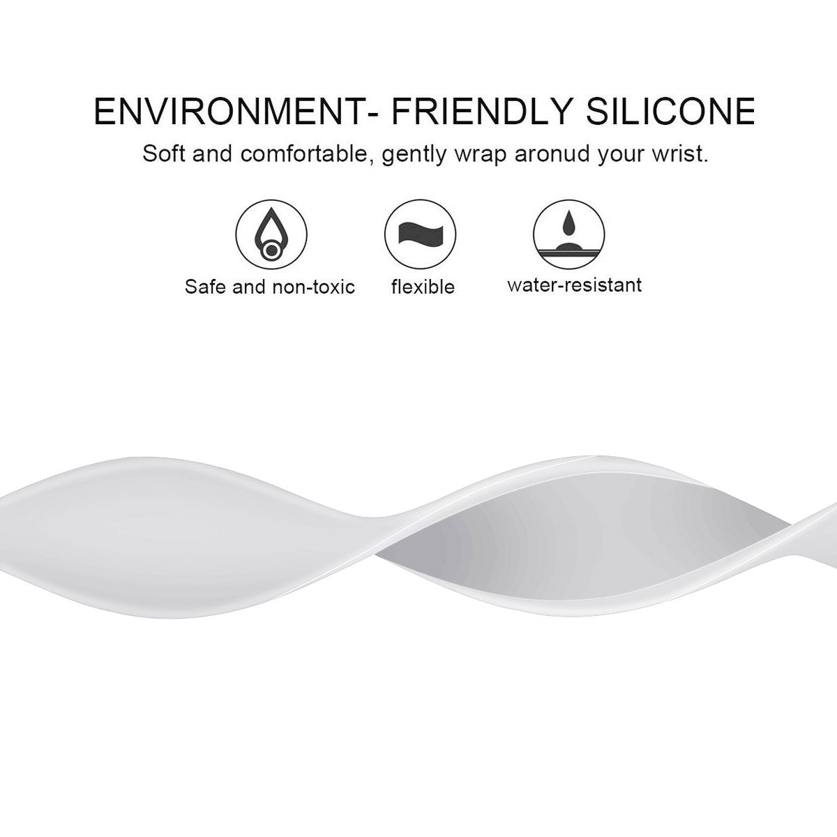 For Apple Watch Series 1 / 2 / 3 38mm / Watch Series4 / 5 / 6 / SE / SE (2022) / SE (2023) Silicone Band Strap, Size: XS - White
