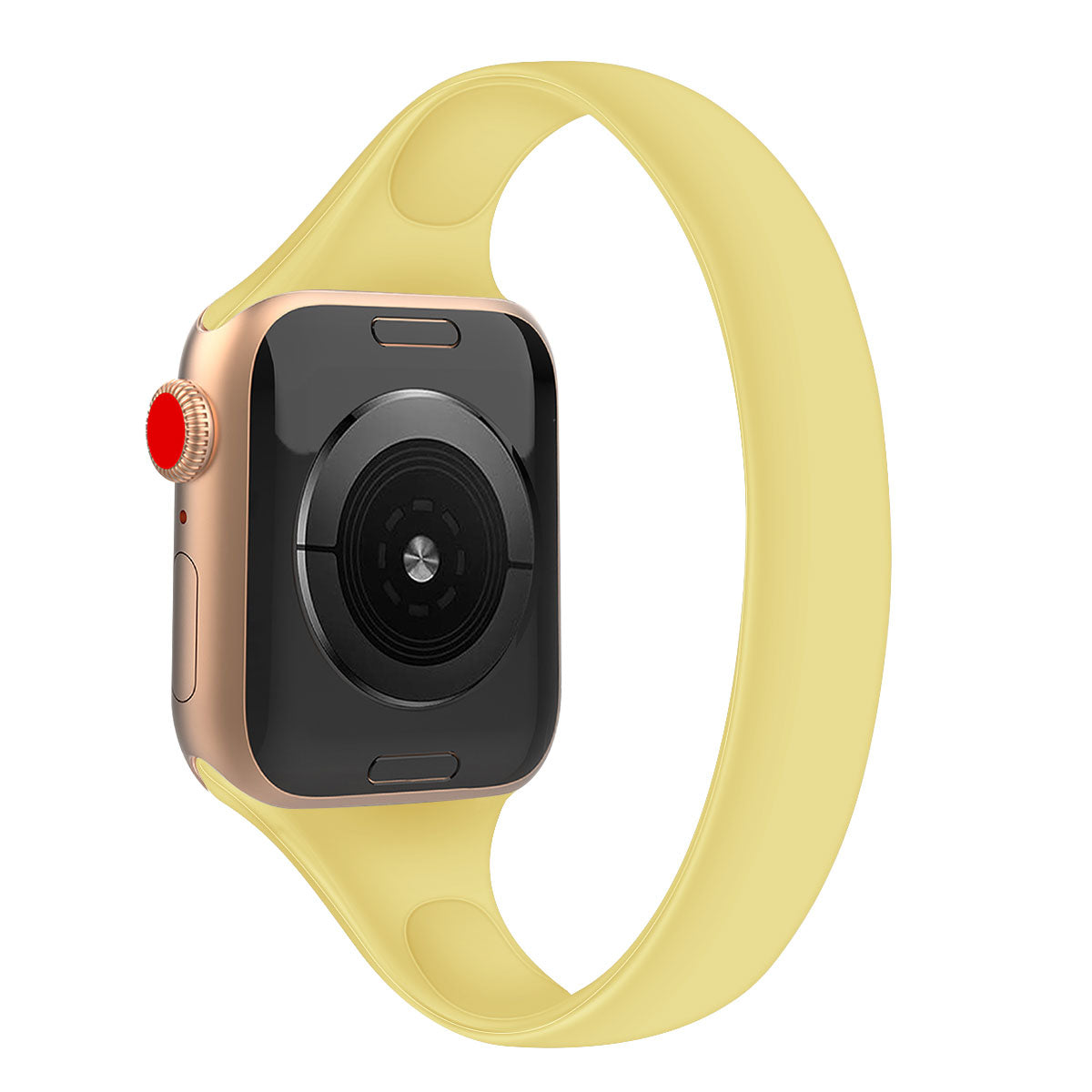 For Apple Watch Series 1 / 2 / 3 38mm / Watch Series4 / 5 / 6 / SE / SE (2022) / SE (2023) Bracelet Silicone Band, Size: M - White