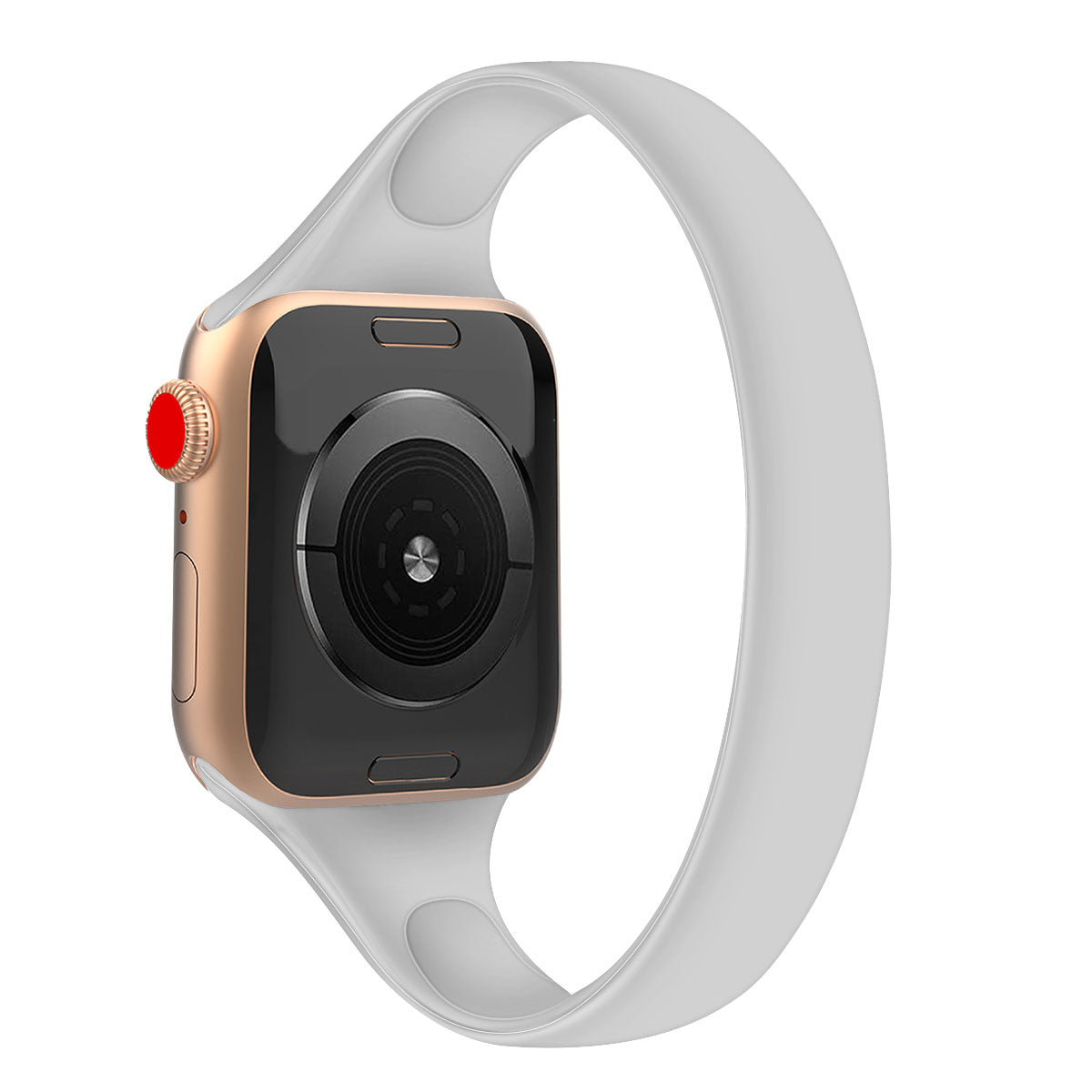 For Apple Watch Series 1 / 2 / 3 38mm / Watch Series4 / 5 / 6 / SE / SE (2022) / SE (2023) Bracelet Silicone Band, Size: M - White