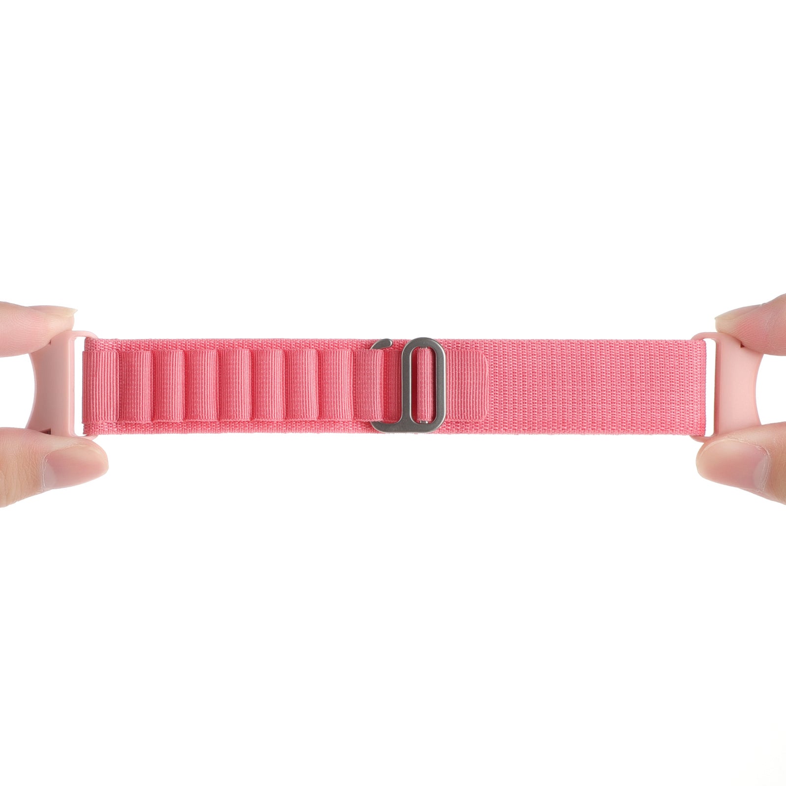 For Samsung Galaxy Watch6 / Watch6 Classic / Watch 5 / Watch4 Nylon Watch Strap G Hook Wristband - White+Black