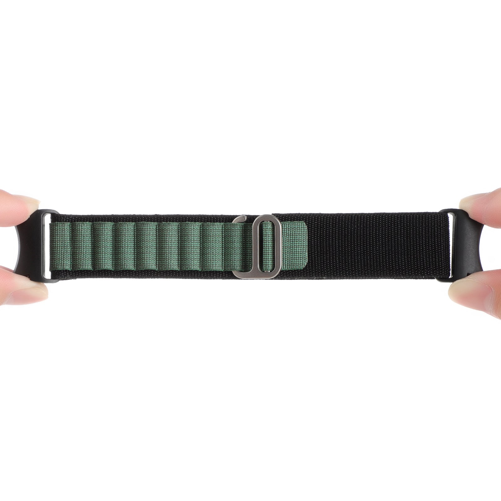 For Samsung Galaxy Watch6 / Watch6 Classic / Watch 5 / Watch4 Nylon Watch Strap G Hook Wristband - White+Black