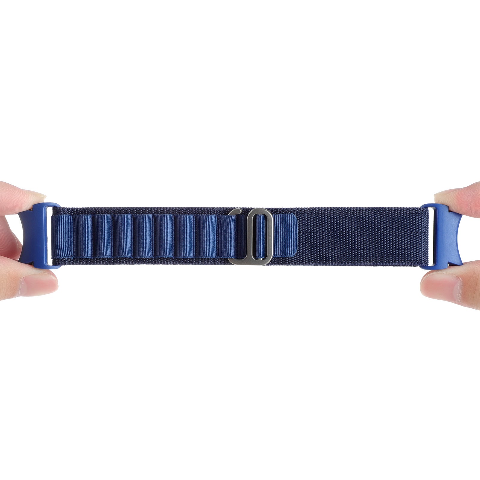 For Samsung Galaxy Watch6 / Watch6 Classic / Watch 5 / Watch4 Nylon Watch Strap G Hook Wristband - White+Black
