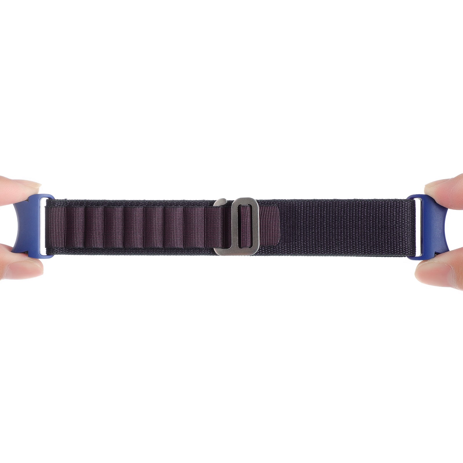 For Samsung Galaxy Watch6 / Watch6 Classic / Watch 5 / Watch4 Nylon Watch Strap G Hook Wristband - White+Black