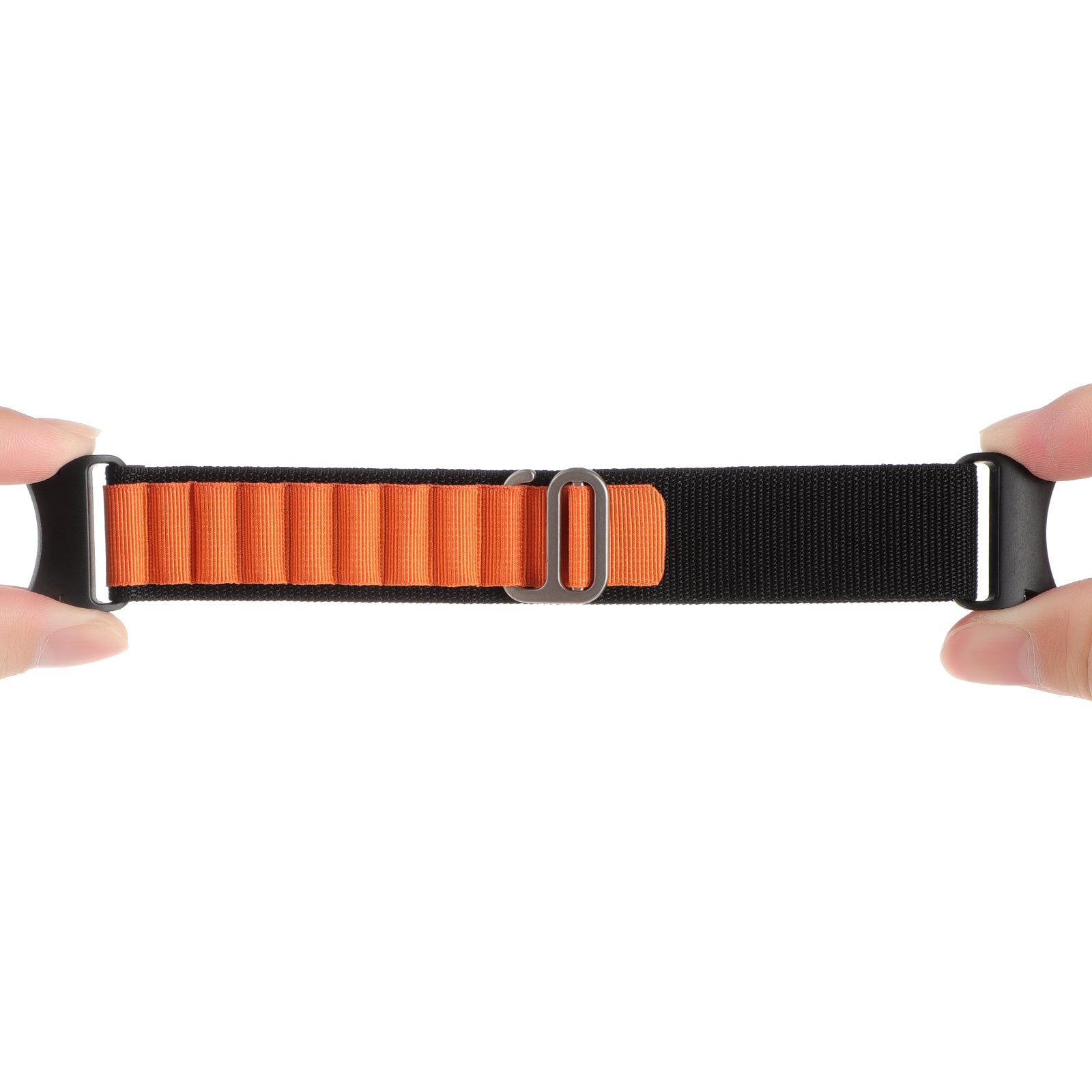 For Samsung Galaxy Watch6 / Watch6 Classic / Watch 5 / Watch4 Nylon Watch Strap G Hook Wristband - White+Black