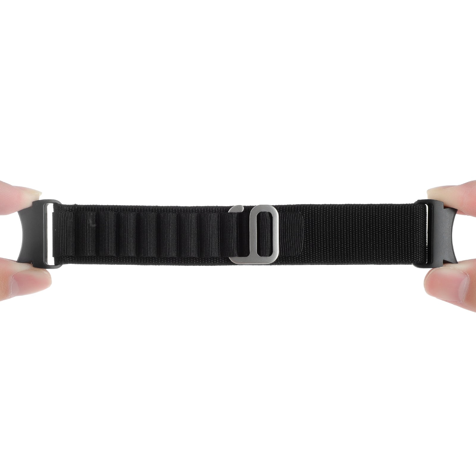 For Samsung Galaxy Watch6 / Watch6 Classic / Watch 5 / Watch4 Nylon Watch Strap G Hook Wristband - White+Black