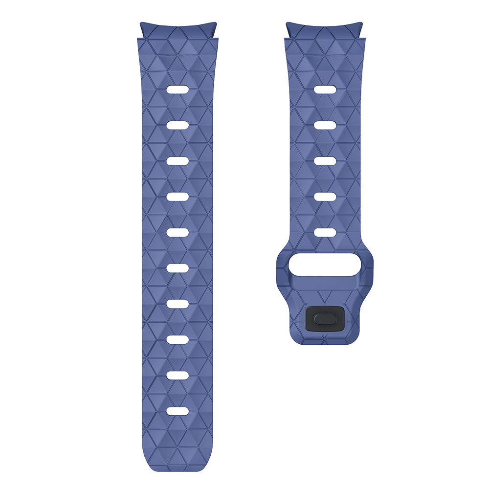 For Samsung Galaxy Watch6 / Watch 5 / Watch4 Football Pattern Strap Silicone Watch Band - Midnight Blue