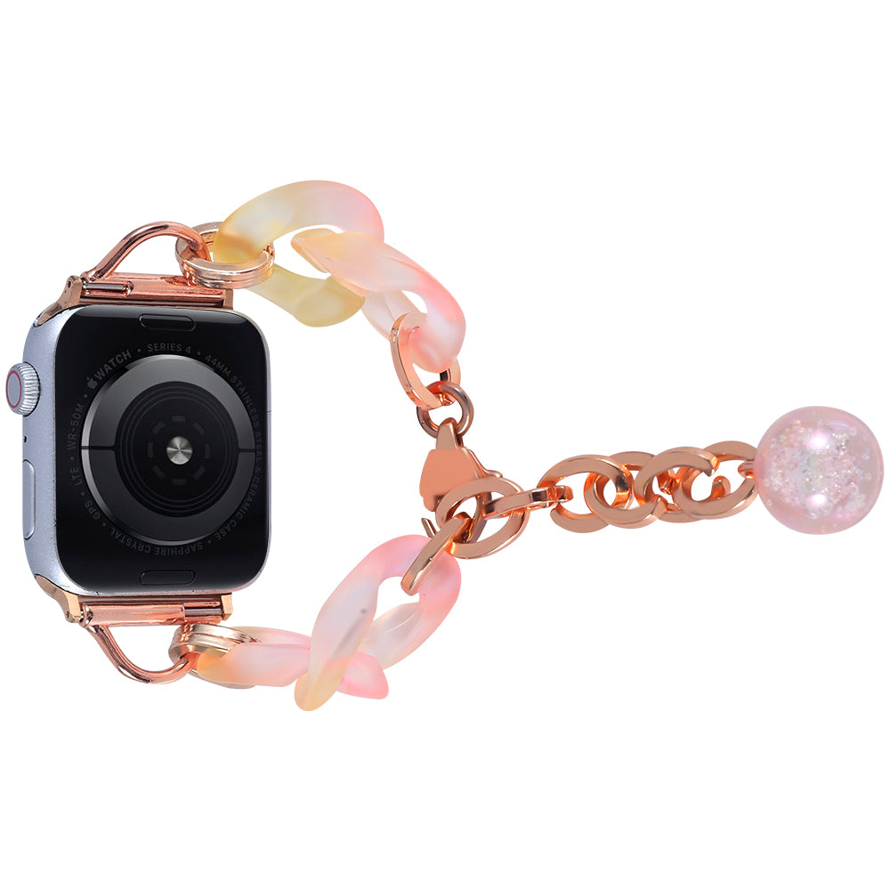 For Apple Watch Series 9 8 7 41mm / 6 5 4 SE (2022) SE (2023) SE 40mm / 3 2 1 38mm Strap Slim Resin Bracelet - Green