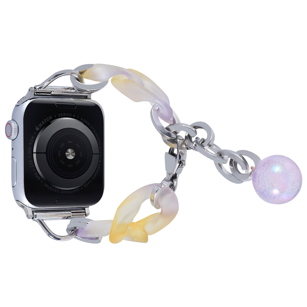 For Apple Watch Series 9 8 7 41mm / 6 5 4 SE (2022) SE (2023) SE 40mm / 3 2 1 38mm Strap Slim Resin Bracelet - Green