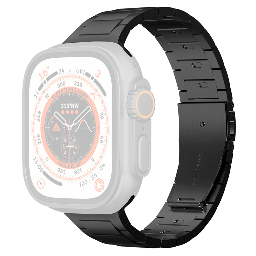 For Apple Watch Ultra 2 Ultra 49mm  /  9 8 7 45mm  /  SE (2023) SE (2022) SE 6 5 4 44mm  /  3 2 1 42mm Watch Band 3 Beads Strap - Black