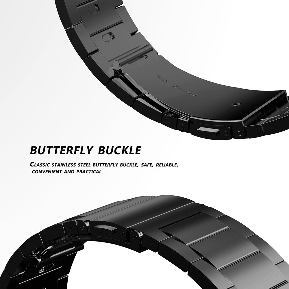 For Apple Watch Ultra 2 Ultra 49mm  /  9 8 7 45mm  /  SE (2023) SE (2022) SE 6 5 4 44mm  /  3 2 1 42mm Watch Band 3 Beads Strap - Black