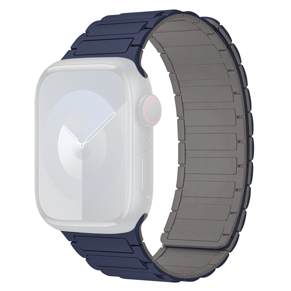 For Apple Watch Series 9  8 7 41mm /  6 5 4 SE (2023) SE(2022) SE 40mm /  3 2 1 38mm Watchband Magnetic Strap - Black+Orange