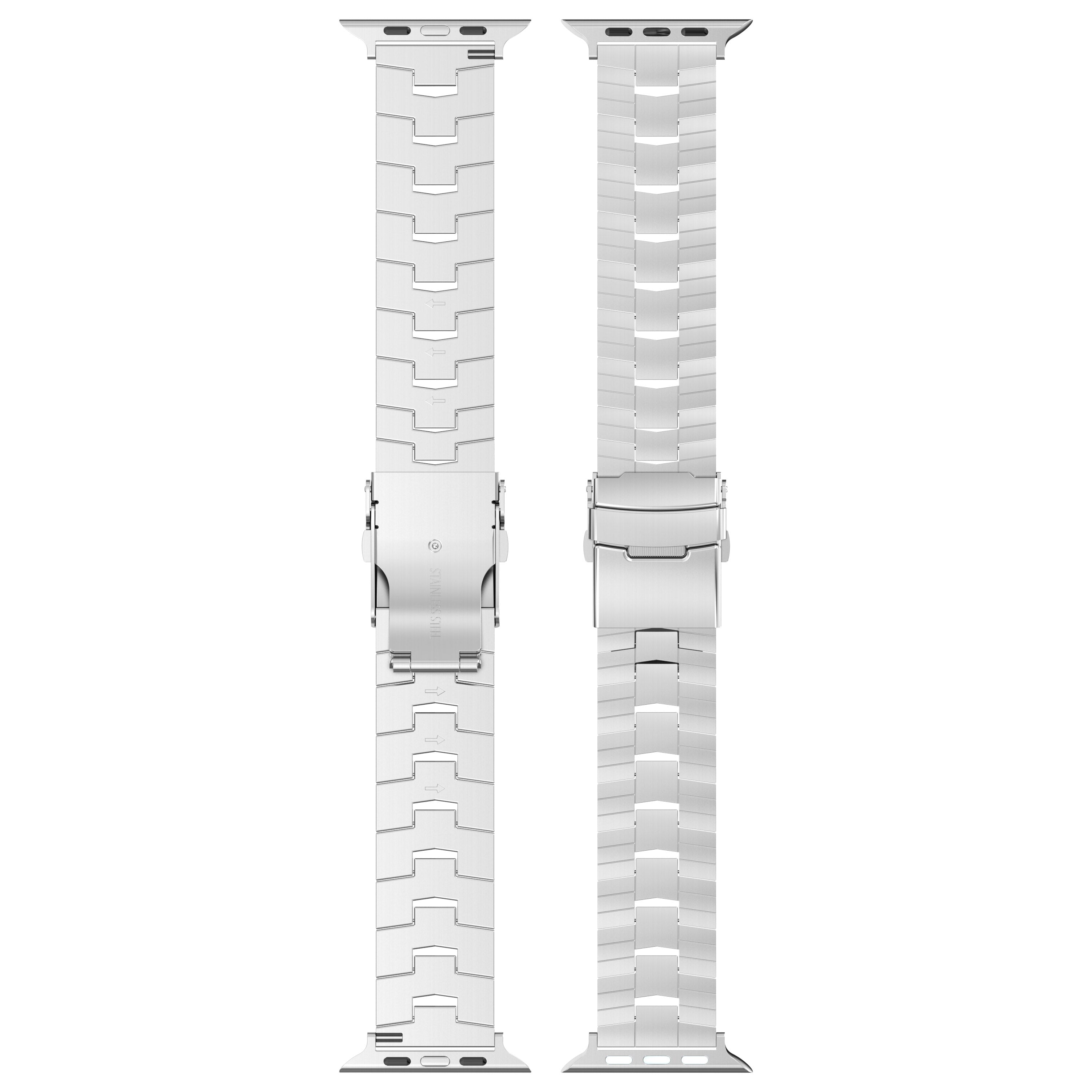 For Apple Watch Ultra 2 Ultra 49mm / Series 9 8 7 45mm / SE (2023) SE (2022) SE 6 5 4 44mm / 3 2 1 42mm Metal Watchband Strap - Black