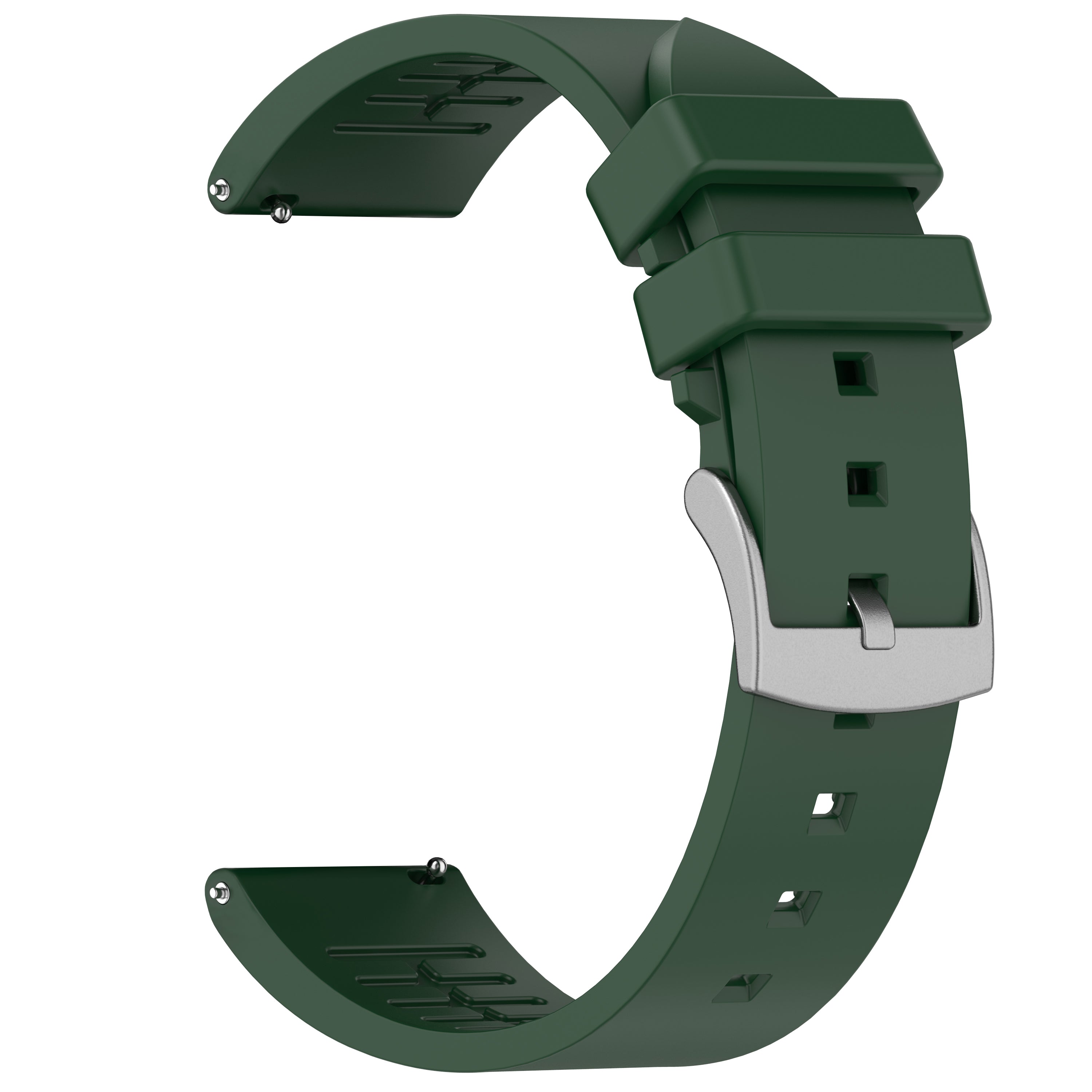 For Samsung Galaxy Watch6 Classic / Watch 5 / Garmin vivoactive 5 Wrist Band 20mm Fluorine Rubber Strap - Black