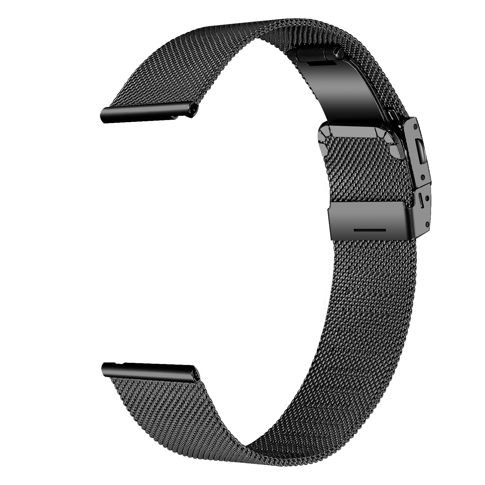 For Samsung Galaxy Watch 5 40mm 44mm / Watch 5 Pro 45mm Band 20mm Adjustable Milanese Watch Strap - Black